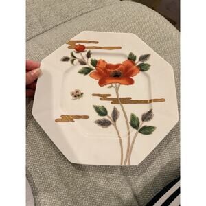 Fitz and Floyd Fleur et Nuages Dinner Plate Octagonal